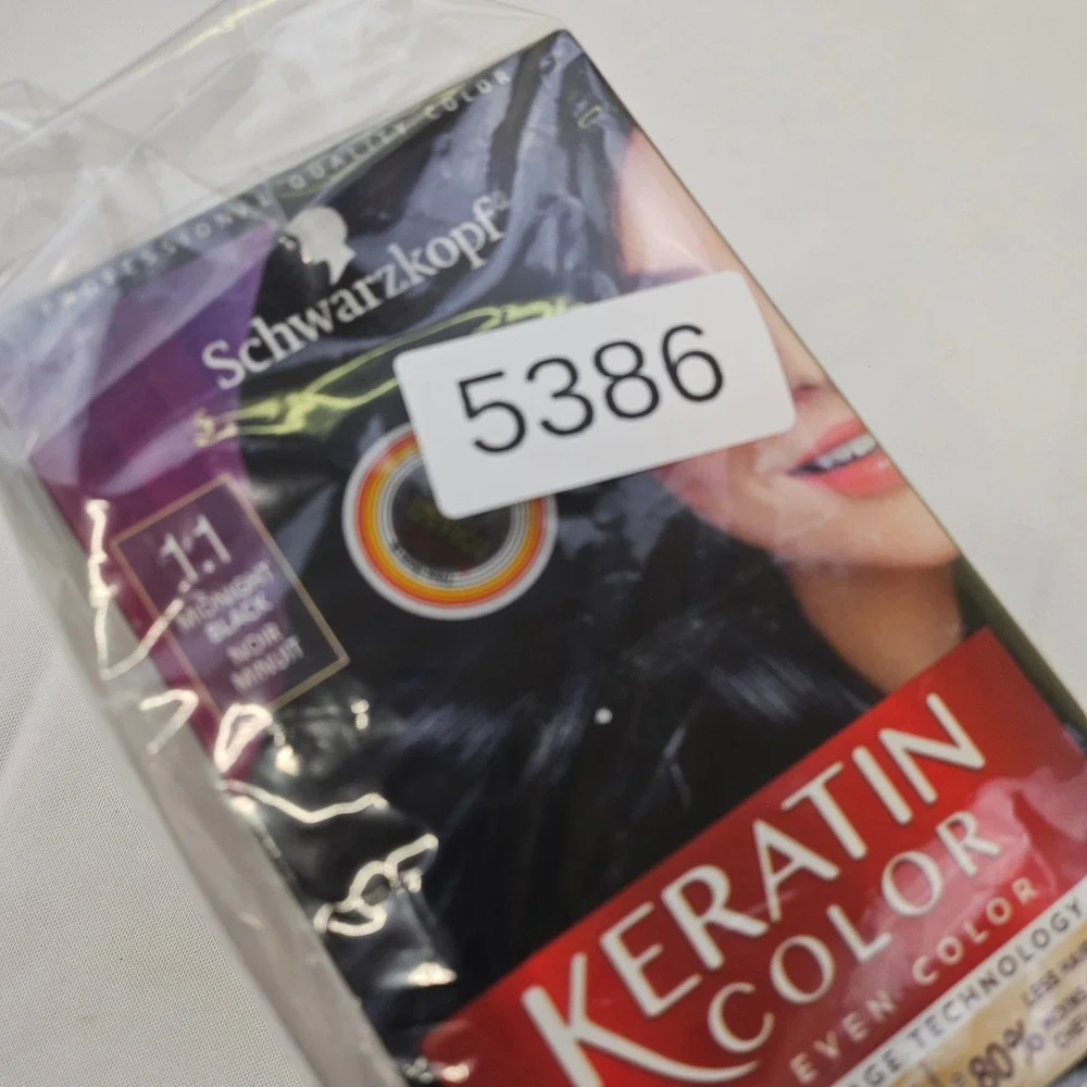 Schwarzkopf Keratin Color Permanent Hair Dye‎ Lot 3 Onyx Midnight Black Cocoa